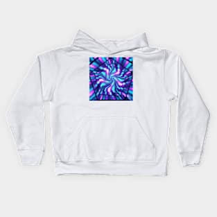 Colorful Abstract Swirling Hexagon Pattern Kids Hoodie